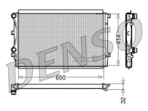 DRM32015 (DENSO) Радиатор основнойVW Passat B7 10-15 Audi A3 03-12 Skoda Octavia A5 04-13