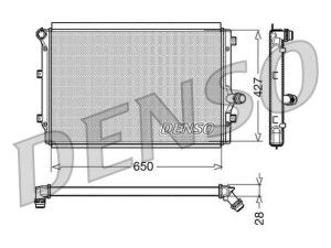 DRM32017 (DENSO) Радиатор основнойVW Passat B7 10-15 Audi A3 03-12 Skoda Octavia A5 04-13