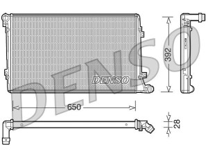 DRM32019 (DENSO) Радиатор основнойVW Caddy III 04-15 Audi A3 03-12 SEAT Leon 05-12