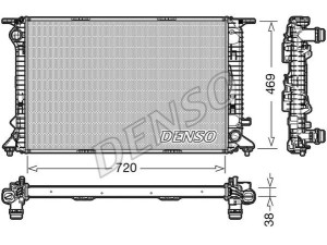 DRM02024 (DENSO) Радиатор основнойAudi Q5 08-16 Audi A4 07-15 Audi A6 11-18