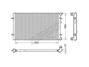 DRM02025 (DENSO) Радиатор основнойVW Golf IV 97-03 Audi TT 98-06 Audi A3 96-03