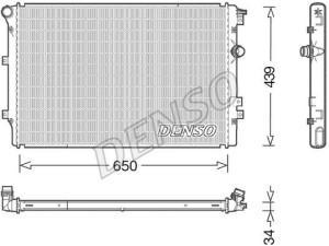 DRM32046 (DENSO) Радіатор основнийVW Sharan 10- VW Tiguan 08-16 SEAT Alhambra 10-22