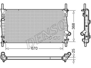 DRM10004 (DENSO) Радиатор основнойFord Transit 00-06