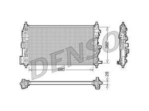 DRM20009 (DENSO) Радиатор основнойOpel Zafira C 11-19 Opel Astra J 10-15 Chevrolet Cruze 09-17