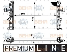 8MK 376 719-061 (HELLA) Радіатор основнийOpel Astra G 98-05