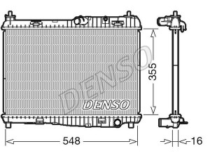 DRM10043 (DENSO) Радиатор основнойFord B-MAX 12-17 Ford Fiesta 09-17