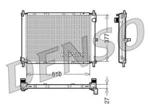 DRM46003 (DENSO) Радиатор основнойRenault Modus 04-08 Renault Clio III 05-12 Nissan Micra 03-10