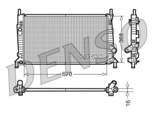 DRM10075 (DENSO) Радиатор основнойFord Focus II 04-11 Mazda 3 03-09 Volvo S40 04-12