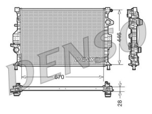 DRM10088 (DENSO) Радиатор основнойFord Focus III 11-18 Volvo V70 07-16 Land Rover Freelander 06-14