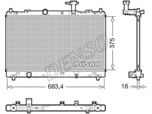 DRM47038 (DENSO) Радіатор основнийSuzuki Vitara 15- Suzuki SX4 S-Cross 14-21