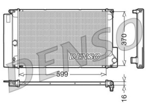 DRM50026 (DENSO) Радиатор основнойToyota Corolla 13-18 Toyota Avensis 09-18 Toyota Corolla 07-13