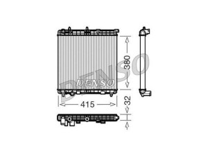 DRM07011 (DENSO) Радиатор основнойCitroen C2 03-09 Citroen C3 01-09