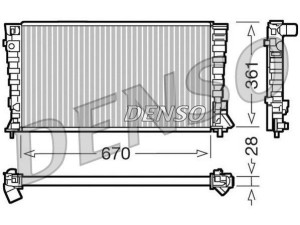 DRM07020 (DENSO) Радиатор основнойPeugeot Partner 96-08 Peugeot 307 01-11 Citroen Berlingo 96-08