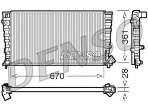 DRM07030 (DENSO) Радиатор основнойPeugeot 306 93-02 Peugeot Partner 96-08 Citroen Berlingo 96-08