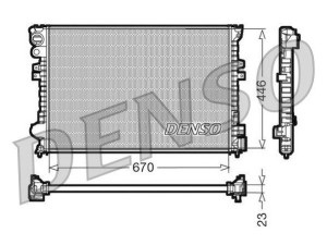 DRM07055 (DENSO) Радиатор основнойFiat Scudo 95-07 Peugeot Expert 95-07 Citroen Jumpy 95-07