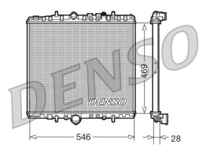 DRM07061 (DENSO) Радіатор основнийFiat Ulysse 02-10 Peugeot Expert 07-16 Citroen Jumpy 07-16