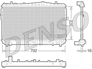 DRM08004 (DENSO) Радиатор основнойChevrolet Nubira 05-11 Chevrolet Lacetti 04-13 Daewoo Lacetti Premiere 09-11