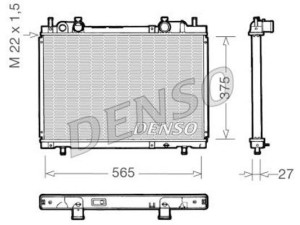 DRM09025 (DENSO) Радіатор основнийFiat Bravo 95-01