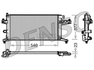 DRM20038 (DENSO) Радиатор основнойOpel Corsa C 00-06 Opel Tigra 04-09 Opel Combo C 01-11