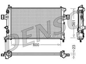 DRM20086 (DENSO) Радиатор основнойOpel Zafira A 99-05 Opel Zafira B 05-12 Opel Astra G 98-05