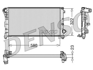 DRM09085 (DENSO) Радиатор основнойFiat Panda 03-12