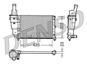 DRM09095 (DENSO) Радіатор основнийFiat Punto 93-99