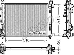 DRM23109 (DENSO) Радіатор основнийRenault Clio IV 12-19 Renault Duster 10-18 Dacia Logan 12-22