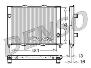 DRM23099 (DENSO) Радиатор основнойRenault Scenic II 03-09 Renault Megane II 03-09 Nissan Micra 03-10