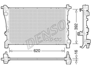 DRM09166 (DENSO) Радиатор основнойFiat 500L 12-22