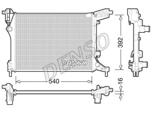 DRM09165 (DENSO) Радіатор основнийFiat 500L 12-22