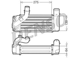 DIT50001 (DENSO) Радіатор інтеркулераToyota Auris E150 06-12 Toyota Corolla 07-13