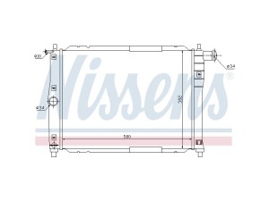61644 (NISSENS) Радиатор основнойDaewoo Nubira 99-03 Daewoo Nubira 03-05 Daewoo Lanos 97-20