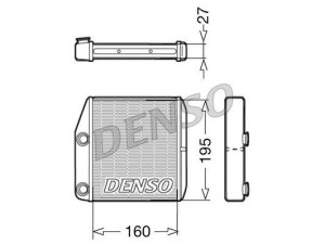 DRR09075 (DENSO) Радиатор печкиFiat Grande Punto 05-10 Fiat Fiorino 07- Opel Corsa D 06-15