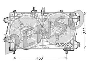 DER13008 (DENSO) Вентилятор основного радиатораLancia Musa 04-12