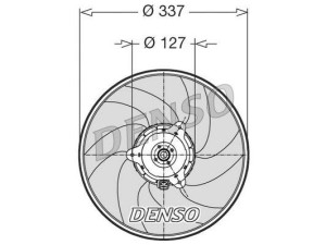 DER21002 (DENSO) Вентилятор основного радіатораBMW 3 E30 81-94 Peugeot Partner 08- Alfa Romeo 33 83-95