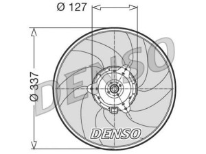 DER21004 (DENSO) Вентилятор основного радіатораBMW 3 E30 81-94 Peugeot Partner 08- Alfa Romeo 33 83-95