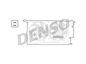 DER21018 (DENSO) Вентилятор основного радиатораPeugeot 406 97-04 Peugeot Partner 96-08 Citroen Berlingo 96-08