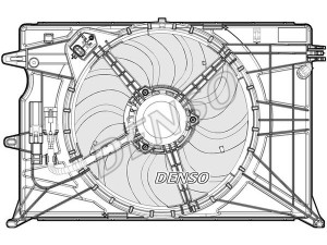 DER09073 (DENSO) Вентилятор основного радиатораFiat 500X 15- Jeep Renegade 14-