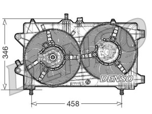 DER09044 (DENSO) Вентилятор основного радиатораFiat Idea 03-12 Fiat Grande Punto 05-10 Lancia Ypsilon 03-11