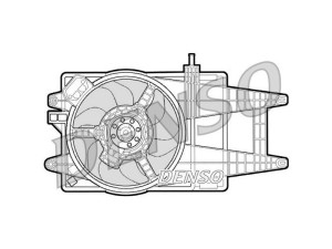 DER09042 (DENSO) Вентилятор основного радиатораFiat Idea 03-12 Fiat Punto 03-10 Lancia Ypsilon 03-11