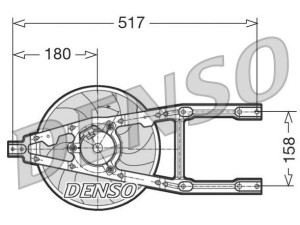 DER09012 (DENSO) Вентилятор основного радиатораFiat Seicento 98-10