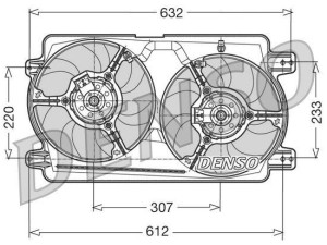 DER01018 (DENSO) Вентилятор основного радиатораAlfa Romeo 166 98-07