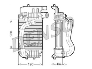 DIT50004 (DENSO) Радиатор интеркулераToyota Yaris 05-12