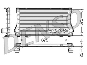 DIT50002 (DENSO) Радіатор інтеркулераToyota Auris E150 06-12