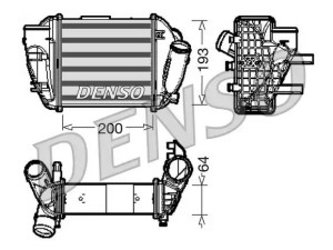 DIT02005 (DENSO) Радіатор інтеркулераAudi A4 00-06 Audi A4 04-08