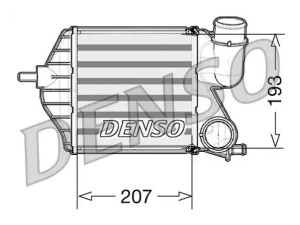 DIT09102 (DENSO) Радиатор интеркулераFiat Idea 03-12 Lancia Musa 04-12