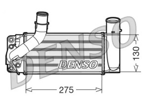 DIT50007 (DENSO) Радіатор інтеркулераToyota Auris E150 06-12 Toyota Corolla 07-13