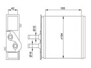 53204 (NRF) Радиатор печкиFiat Barchetta 95-05 Fiat Punto 00-03