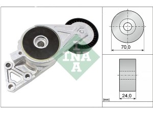 533007630 (INA) Натягувач ременяVW Golf VI 09-14 Audi A3 03-12 Skoda Octavia A5 04-13