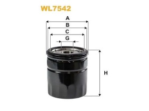 WL7542 (WIX FILTERS) Фильтр масляныйFord Tourneo Custom 12-23 Ford Transit Custom 12- Ford Transit 14-